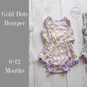 Gold Dots Romper in 6-12 Months