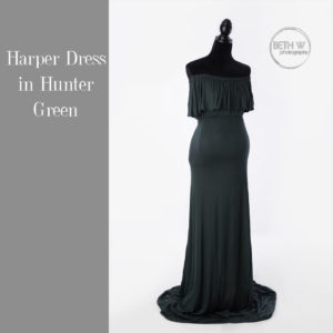 Harper Dress in Hunter Green