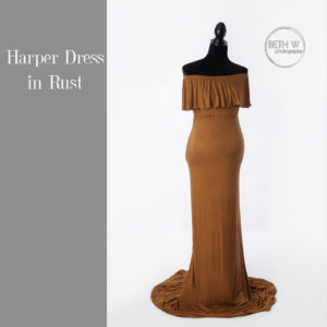 Harper Dress in Rust