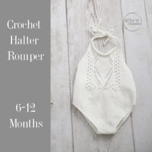 Crochet Halter Romper in 6-12 Months