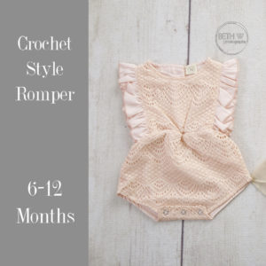 Crochet Style Romper in 6-12 Months
