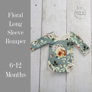 Floral Long Sleeve Romper in 6-12 Months