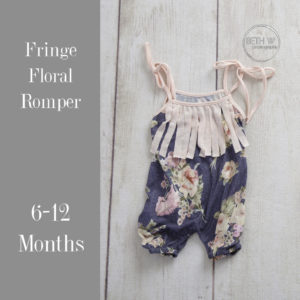 Fringe Floral Romper in 6-12 Months