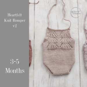 Heartfelt Knit Romper v2 in 3-5 Months