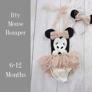 Itty Mouse Romper in 6-12 Months