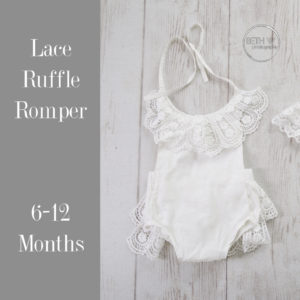 Lace Ruffle Romper in 6-12 Months