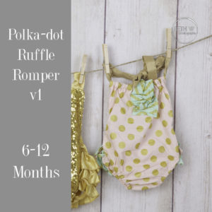 Polka-dot Ruffle Romper v1 in 6-12 Months