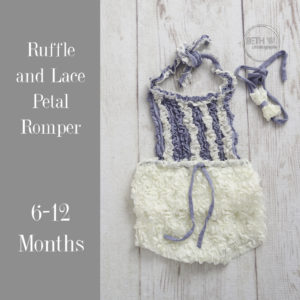 Ruffle and Lace Petal Romper in 6-12 Months