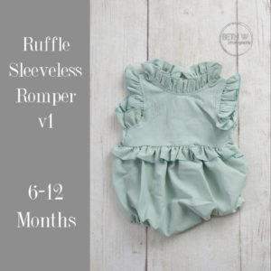 Ruffle Sleeveless Romper v1 in 6-12 Months