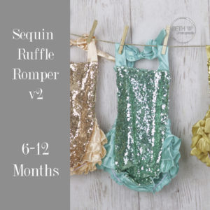 Sequin Ruffle Romper v2 in 6-12 Months