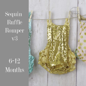 Sequin Ruffle Romper v3 in 6-12 Months