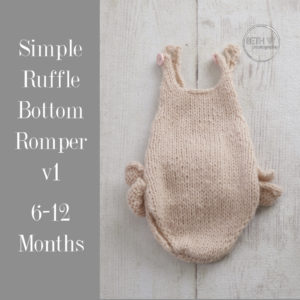 Simple Ruffle Bottom Romper in 6-12 Months