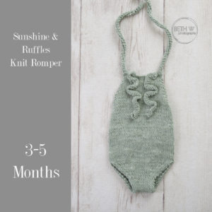 Sunshine & Ruffles Knit Romper in 3-5 Months