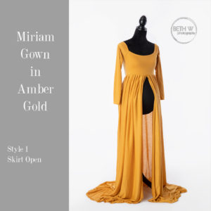 Miriam Gown in Amber Gold