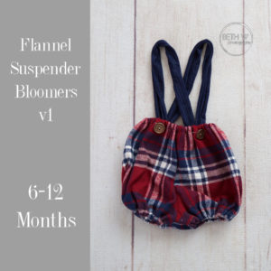 Flannel Suspender Bloomers v1 in 6-12 Months