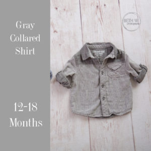 Gray Collared Shirt in 12-18 Months