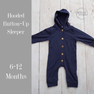 Hooded Button-Up Sleeper in 12 Months