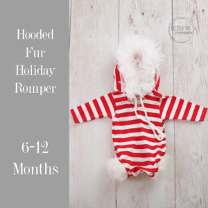 Hooded Fur Holiday Romper in 6-12 Months
