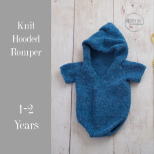 Knit Hooded Romper in 1-2 Years