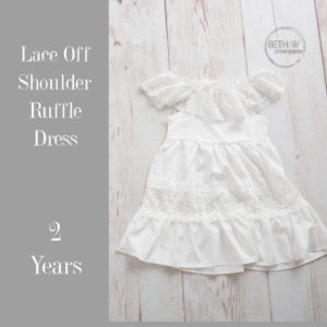Lace Off Shoulder Ruffle Dress in 2 Years