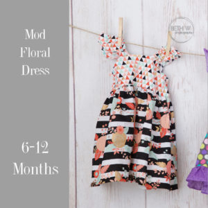 Mod Floral Dress in 6-12 Months