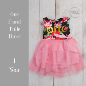 One Floral Tulle Dress in 1 Year