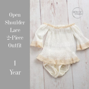 Open Shoulder Lace 2-Piece Outfit in 1 Year