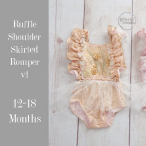Ruffle Shoulder Skirted Romper v1 in 12-18 Months