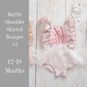 Ruffle Shoulder Skirted Romper v2 in 12-18 Months