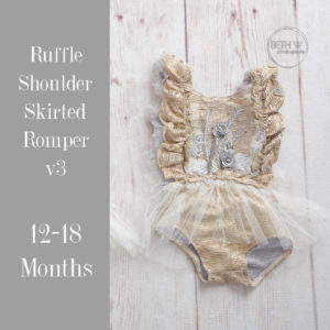 Ruffle Shoulder Skirted Romper v3 in 12-18 Months