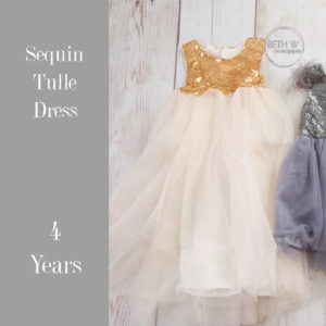 Sequin Tulle Dress in 3-4 Years