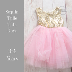 Sequin Tulle Tutu Dress in 3-4 Years