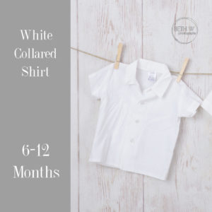 White Collared Shirt 6-12 Months