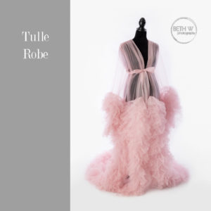 Tulle Robe in Pale Pink