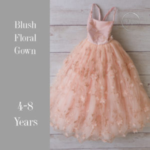 Blush Floral Gown in 4-8 Years
