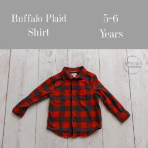 Buffalo Plaid Long Sleeve Shirt in 5-6 Years
