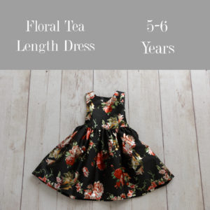 Floral Tea Length Dress in 5-6 Years