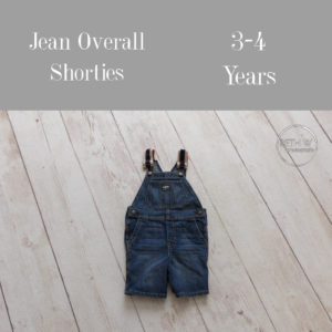 Jean Overall Shorties in 3-4 Years