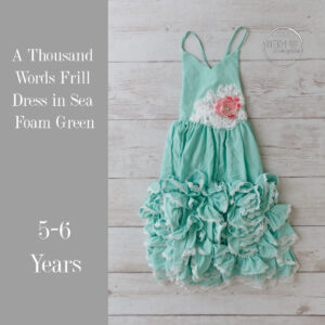A Thousand Words Frills Dress in Seafoam Green 5-6 Years
