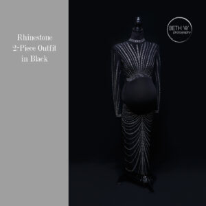 Rhinestone 2-Piece Outfit in Black