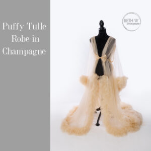 Fluffy Tulle Robe in Champagne