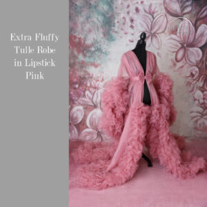Extra Fluffy Tulle Robe in Lipstick Pink