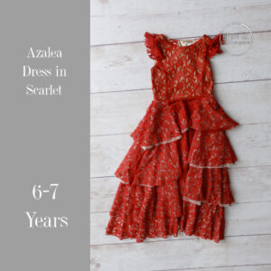 Azalea Dress in Scarlet in 6-7 Years