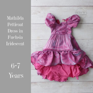 Mathilda Petticoat Dress Fuchsia Iridescent in 6-7 Years