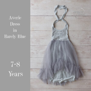 Averie Dress in Barely Blue in 7-8 Years
