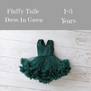 Fluffy Green Dress in 1-3 Years