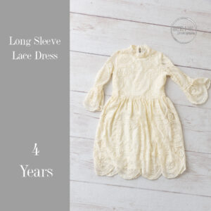 Long Sleeve Lace Dress in 4t