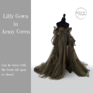 Lilly Gown in Army Green