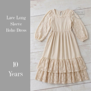 Lace Ruffle Long Sleeve Dress in 10 Years