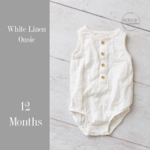 Linen Onesie in 12 Months